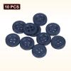 sourcing map Buttons, 11 mm, 4-Hole, Resin, Round, Dark Blue, 10-Pack view 3