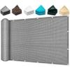 Shade Sail 150 x 190 cm, HDPE Sun Shade with Eyelets, No Drilling, 90% Shade Rate, Includes Ropes & Zip Ties, Light Gray view 1