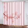 Homxi 2-Pack Pink Floral Branch Grommet Curtains, 2 x 96W x 229H cm view 2