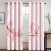 Homxi 2-Pack Pink Floral Branch Grommet Curtains, 2 x 96W x 229H cm view 3