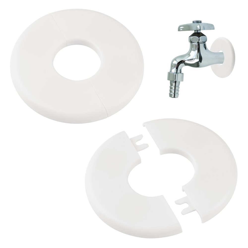 UFURMATE 2-Pack Pipe Wall Escutcheons, Round Self-Adhesive ABS Cover Plates for 33.5 mm / 1.32 in Pipes