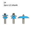3-Piece 12.7 mm Shank Round-Style Carbide Router Bit Set view 2