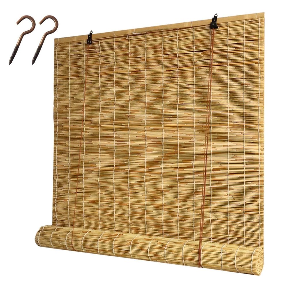 Bamboo Rollers, Natural Reed Curtain, Light Filtering Shades
