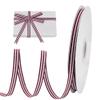 AHANDMAKER 45m Red and White Striped Wire Ribbon view 1