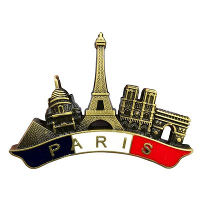 Retro Paris Metal Refrigerator Magnets