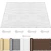 Shade Sail 95 x 110 cm, 95% UV Protection, Breathable Outdoor Sun Shade with Rope and Cable Ties, Custom Sizes, White view 1