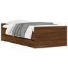 WSJHUHK Bed Frame with Drawers, Brown Oak, 90 x 190 cm view 3