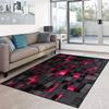 HOSIMA Soft Pink Geometric Short-Pile Rug, Washable Non-Slip Floor Mat (Geometric M) view 1