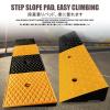 HBOOMOEM Solid Rubber Curb Ramp, Heavy-Duty Driveway Ramp for Garages, Trucks, Wheelchairs and Vehicles, 100 × 25 × 8 cm (39.4 × 9.8 × 3.1 in) view 3