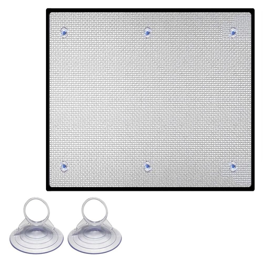 Heat-Insulating Aluminum Reflective Window Film, Self-Adhesive Privacy Film with Suction Cups for Home Office, 30x30cm, 100x100cm, 160x200cm (35x190cm)