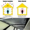 Heat-Insulating Aluminum Reflective Window Film, Self-Adhesive Privacy Film with Suction Cups for Home Office, 30x30cm, 100x100cm, 160x200cm (35x190cm) view 3