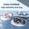 Vyloky Professional HD Swimming Goggles, 0 to -8.0 D, Integrated Non-Slip Earplugs, Case Included (Black, -5.00 D) view 2