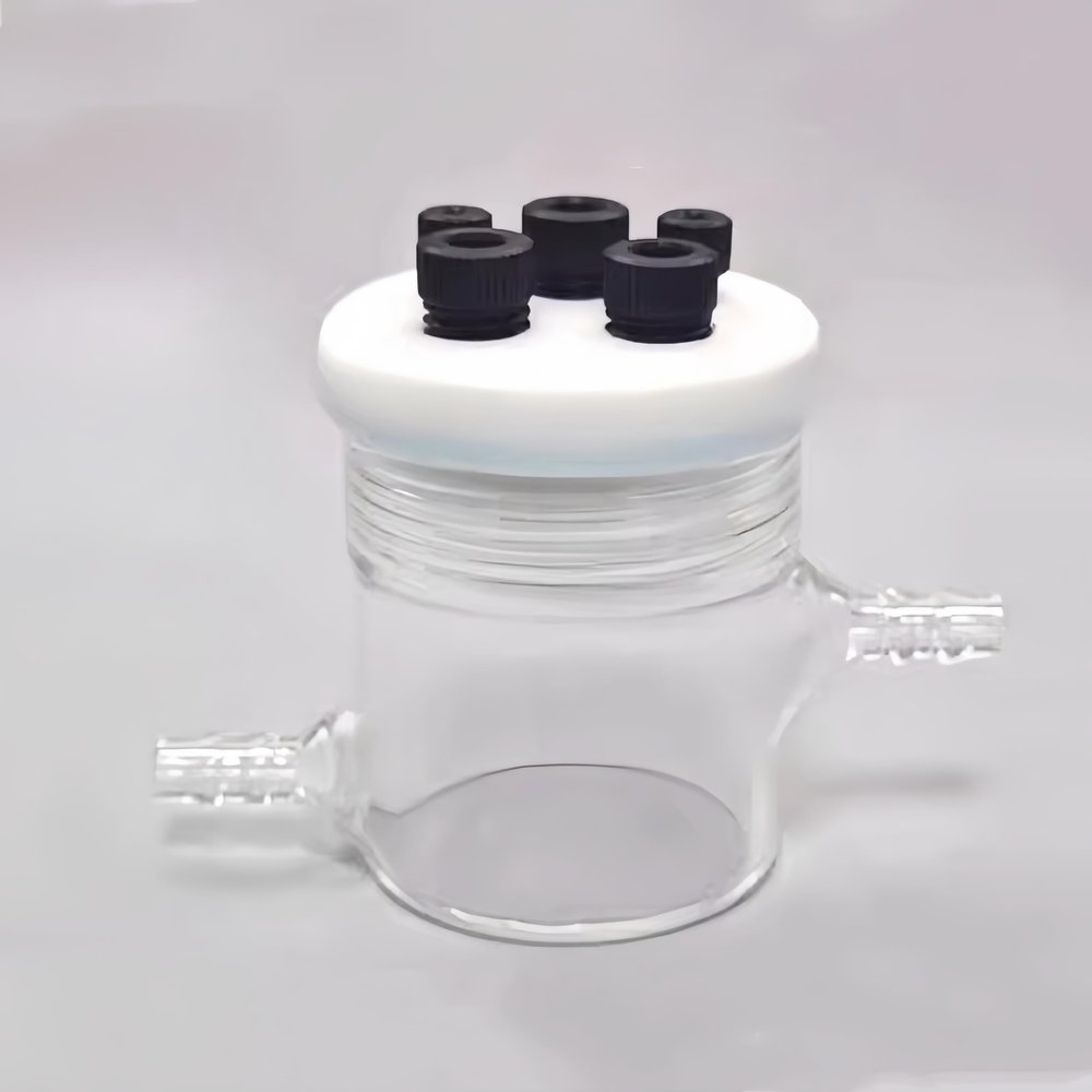 Customizable Sealed Electrolyte Circulating Electrolytic Cell for 3-Electrode Experiments, 150 mL, 1 pc