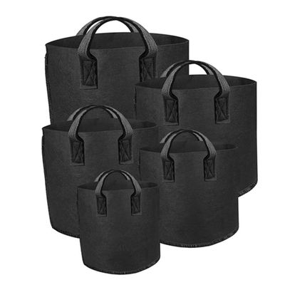 VINTORKY 5-Piece Felt Grow Bag Set, Breathable Nonwoven Planting Bags for Vegetables and Flowers, Reusable and Durable