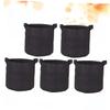 VINTORKY 5-Piece Felt Grow Bag Set, Breathable Nonwoven Planting Bags for Vegetables and Flowers, Reusable and Durable view 2