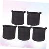 VINTORKY 5-Piece Felt Grow Bag Set, Breathable Nonwoven Planting Bags for Vegetables and Flowers, Reusable and Durable view 3