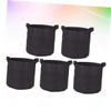 VINTORKY 5-Piece Felt Grow Bag Set, Breathable Nonwoven Planting Bags for Vegetables and Flowers, Reusable and Durable view 4