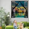 Magnetic Insect Screen Door Curtain, 225 x 100 cm, No Drilling, Strong Magnets, Automatic Closing, Black view 1