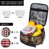 TRSGKSQP Insulated Lunch Bag for Adults, Deer on Brown Background view 2