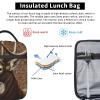 TRSGKSQP Insulated Lunch Bag for Adults, Deer on Brown Background view 3