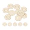 Sourcing Map Buttons, 15 mm, 4-Hole, Resin, Round, Beige, 10-Pack view 1