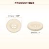 Sourcing Map Buttons, 15 mm, 4-Hole, Resin, Round, Beige, 10-Pack view 2