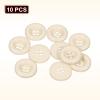 Sourcing Map Buttons, 15 mm, 4-Hole, Resin, Round, Beige, 10-Pack view 3