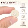 Sourcing Map Buttons, 15 mm, 4-Hole, Resin, Round, Beige, 10-Pack view 4