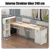 Wood Reception Desk with Storage, 100–300 cm view 2