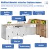 Wood Reception Desk with Storage, 100–300 cm view 3