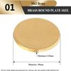 H62 Brass Round Plates, 4 Pieces, 0.5 mm Thick, 35–60 mm Diameters (50 mm) view 2