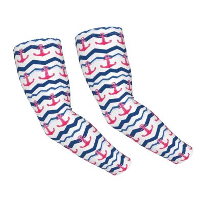 TZTTZT Arm Sleeves for Men and Women, Anchor Waves Print, Sun Protection, Cooling Volleyball Sleeves