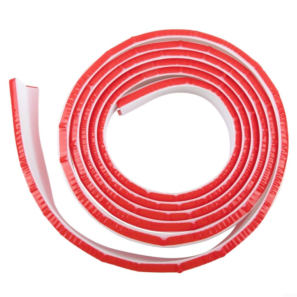 HOHOVYVY Silicone Shower Sealing Strip, Self-Adhesive Water Barrier, 4.5 cm W x 1.5 cm H, White, 3 m