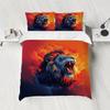 TKCQX Lion Flame Duvet Cover Set, 200 x 200 cm, with 2 Pillowcases view 3