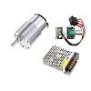 GUIPENG JGB37-520 DC 12V/24V Reduction Gear Motor, High Torque, 7-960 RPM, Reversible (Package B, 200_12V) view 1