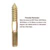 M6 x 25 mm Zinc-Plated Hex Socket Head Double-Ended Furniture Screws, 10 pcs view 3