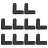10-Pack Replacement Screen Corners, 90-Degree Fixed Brackets, Black Plastic view 1