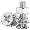 20-Piece M12 x 16/20/25/30 mm Phillips Flat-Head Machine Screw, Nut and Flat Washer Set, 201 Stainless Steel (M12 x 25, 20 pcs) view 1