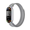 GIOPUEY Braided Nylon Band Compatible with Xiaomi Band 10/9/8, Elastic Replacement Band, Unisex - Grey/Grey view 1