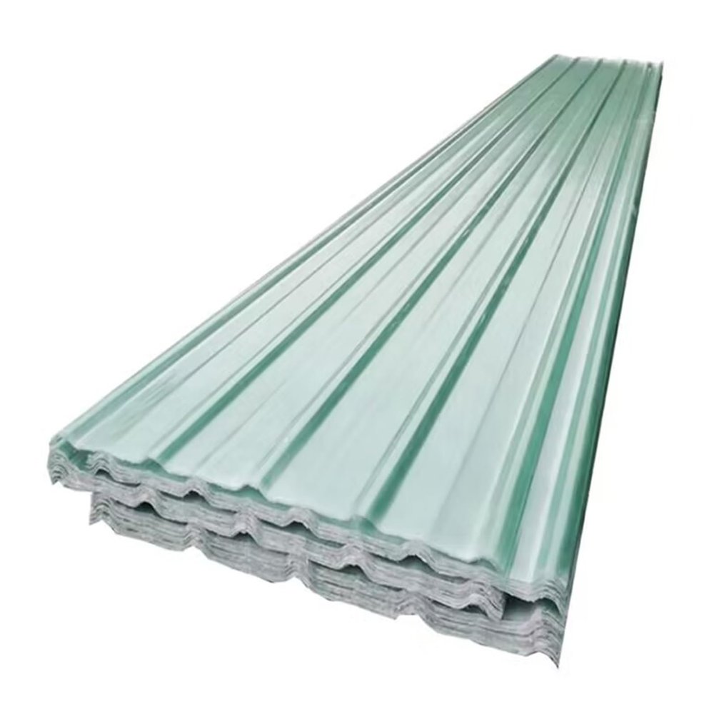 ZXCASDF FRP Corrugated Daylight Roofing Panels, UV-Resistant, 5-Piece Set, 0.9 x 0.9 m