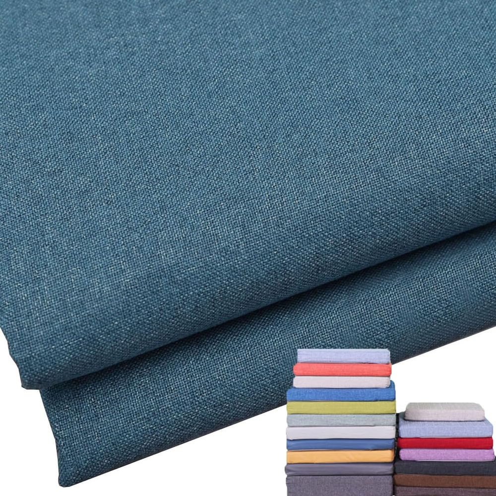 Outdoor Bench Cushion Cover, Linen, Washable, Dark Blue, 170 x 60 x 5 cm
