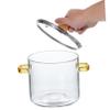 2,300 ml Glass Cooking Pot with Two Glass and Wood Handles view 3