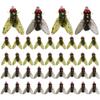 40-Piece Fly Fishing Lure Kit, Black and Yellow view 1