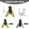 40-Piece Fly Fishing Lure Kit, Black and Yellow view 4