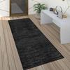 LUMIPAP Long Runner Rug, Non-Slip, Washable, 100 x 350 cm, Deep Black view 2