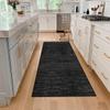 LUMIPAP Long Runner Rug, Non-Slip, Washable, 100 x 350 cm, Deep Black view 3