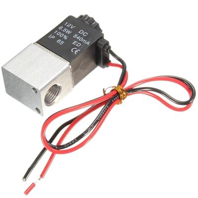 AYNRJKKX 1/4-Inch Compressor Valve, Normally Closed Pneumatic Aluminum Solenoid Valve, 12 V/24 V for Air, Water, l, 1 pc (2V025-WIRE-BT-10MM, AC 110 V)