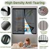 Magnetic Fly Screen Curtain, 200 x 120 cm, Adjustable, Black view 2