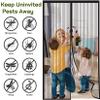 Magnetic Fly Screen Curtain, 200 x 120 cm, Adjustable, Black view 3