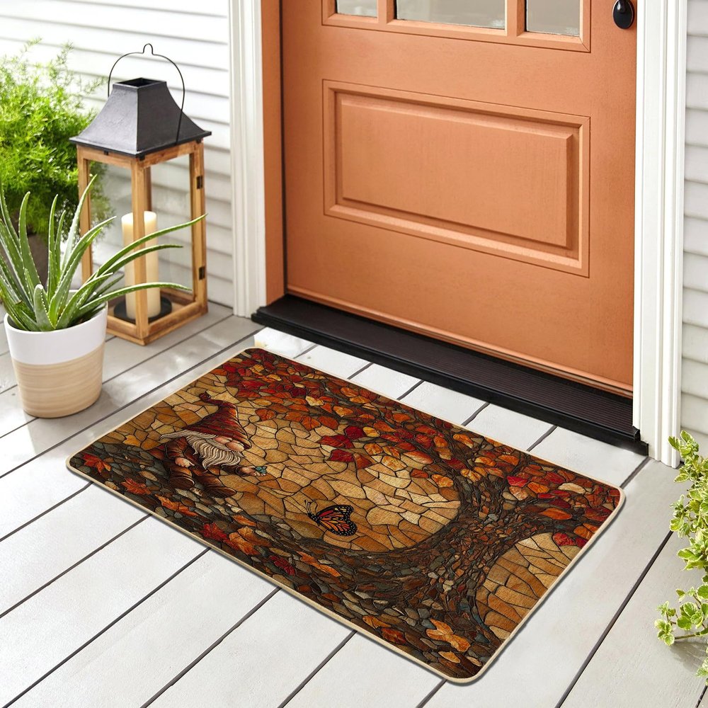 Autumn Gnome Doormat, 73 x 43 cm, Non-Slip, Indoor and Outdoor Use